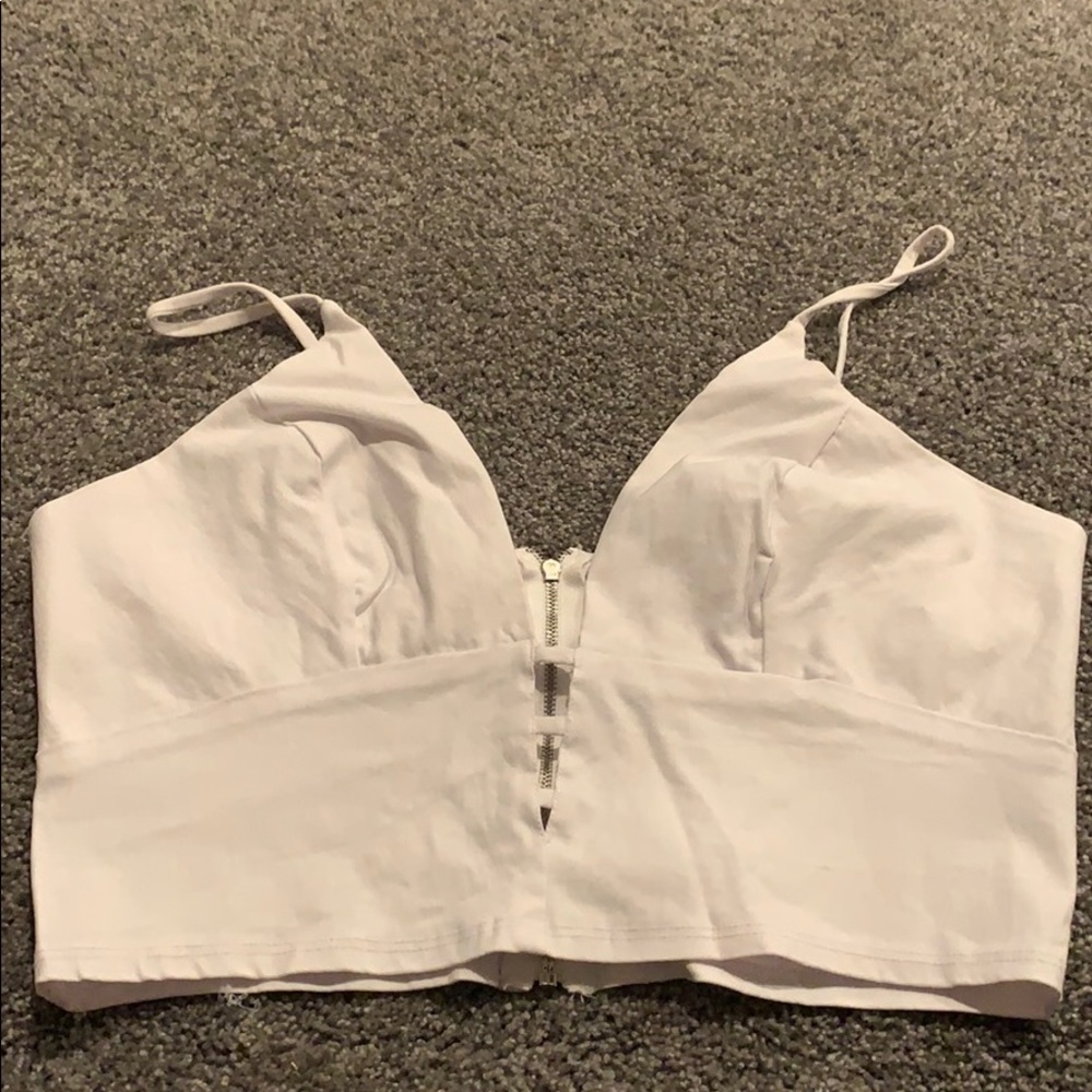 white crop top